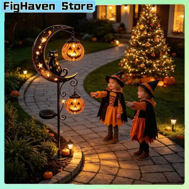 Outdoor Lighting Yard Stakes - Luminária Solar de Jardim para Halloween,