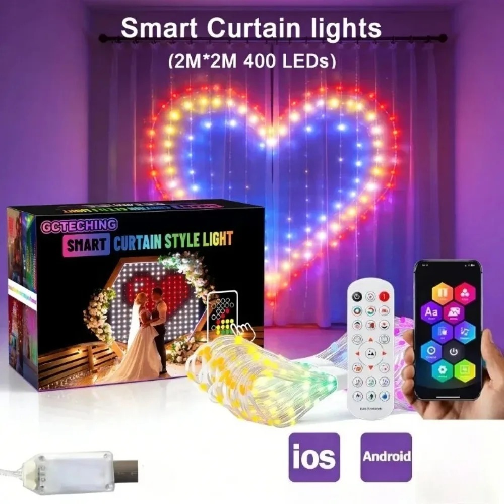 Outdoor Lighting For Christmas - Luzes de Cortina LED Pixel para