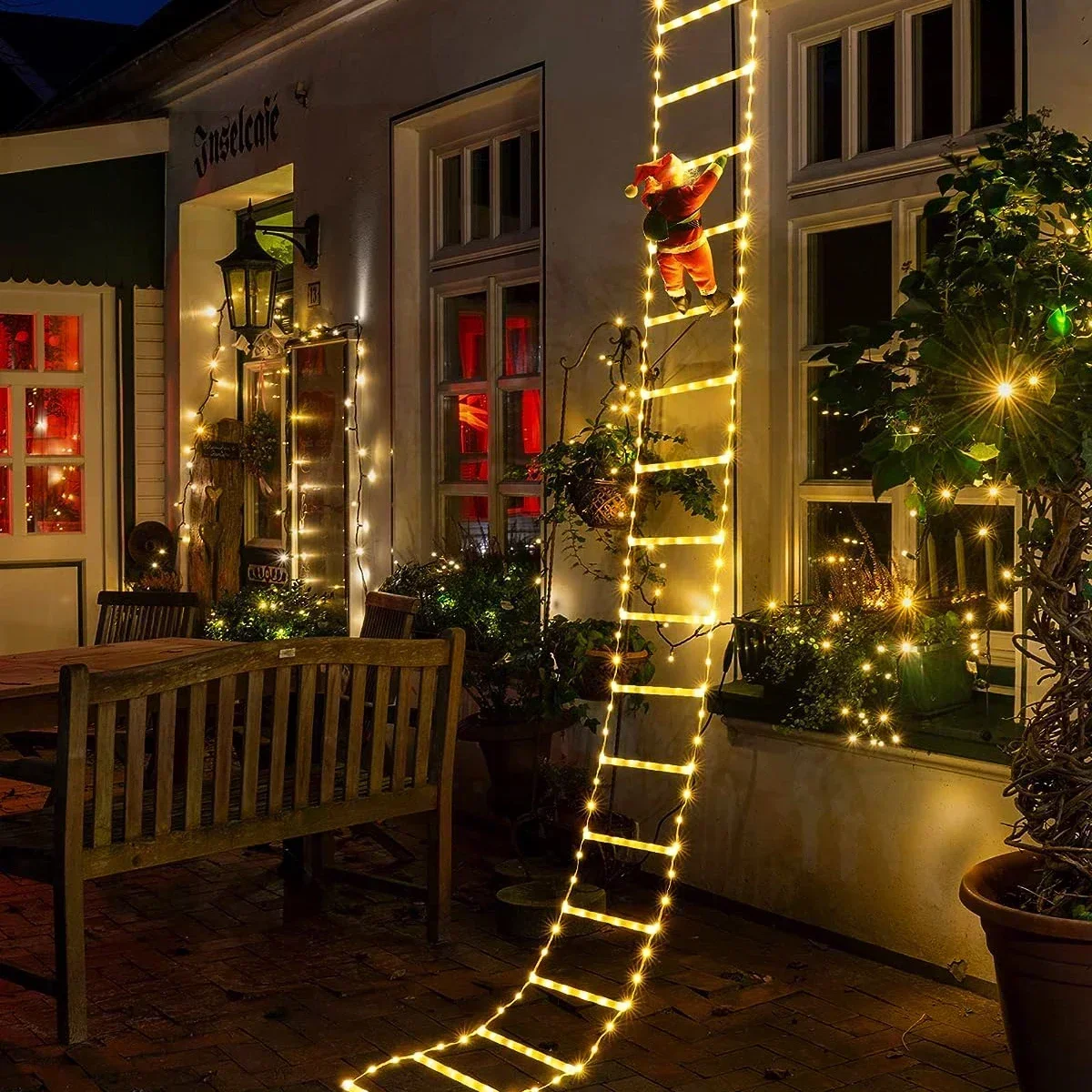 Xmas Outdoor Lighting Decorations - LED Ladder Light para Decoração de