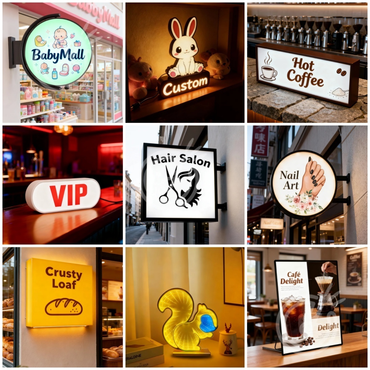 Outdoor Lighting Logo - Letreiros de Acrílico Personalizados com Letras