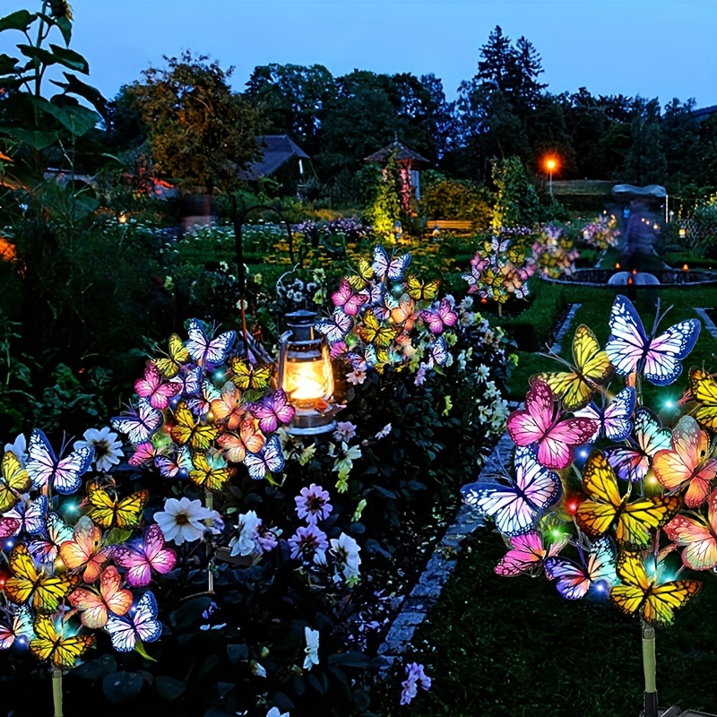 Outdoor Lighting For Christmas - Solar led borboleta luzes do jardim