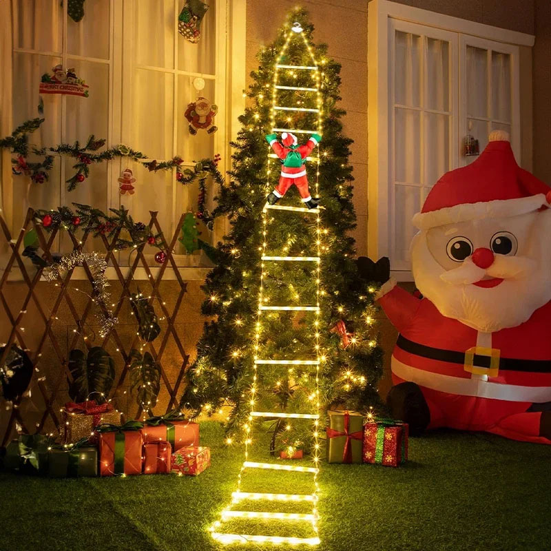 Xmas Outdoor Lighting Decorations - Luzes de Natal LED, Cordão de