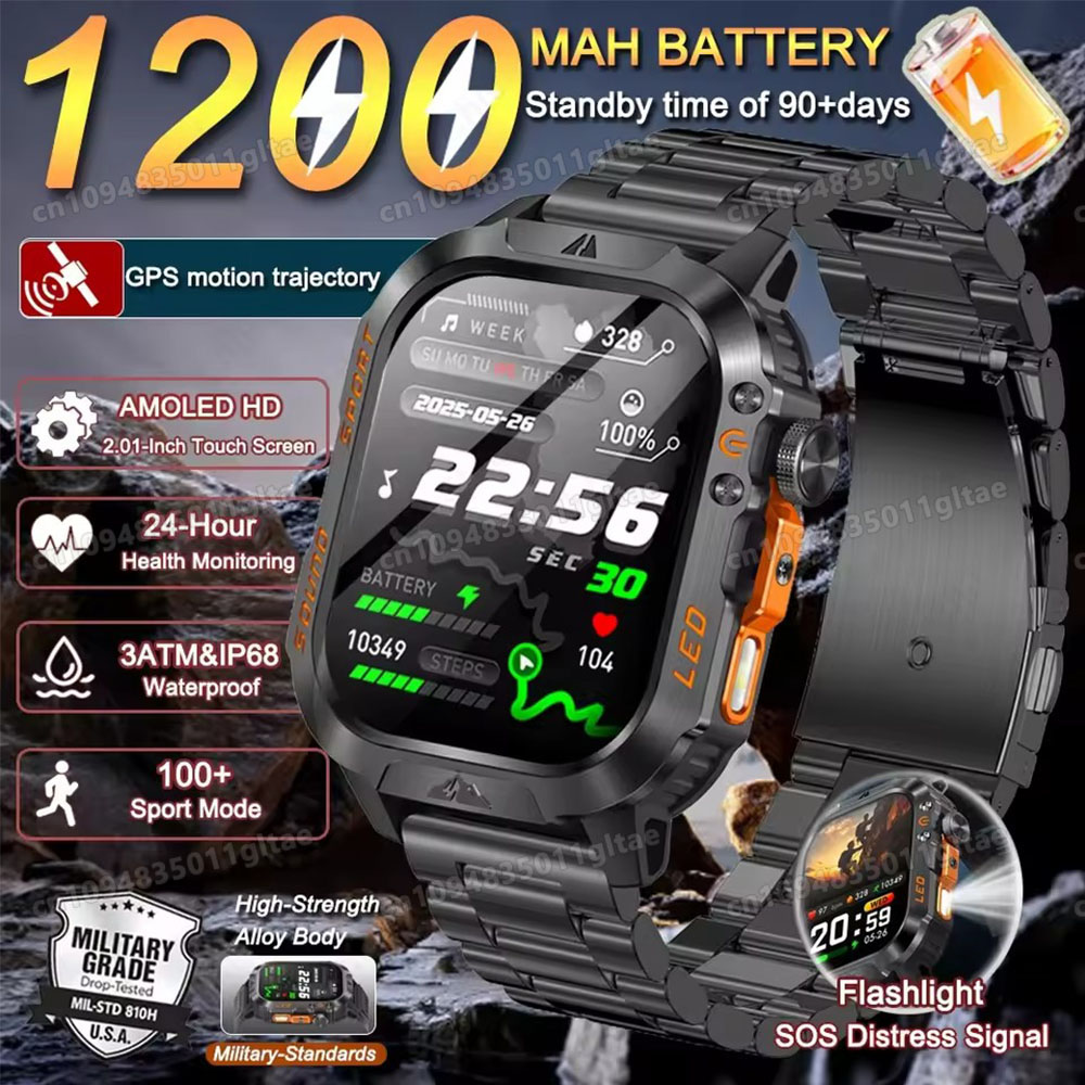 Outdoor Lighting Perspectives - Novo Smartwatch Militar 2026 para Homens,