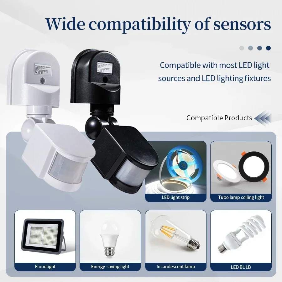 Motion Sensor Outdoor - Sensor de movimento pir 100-240v 12v,