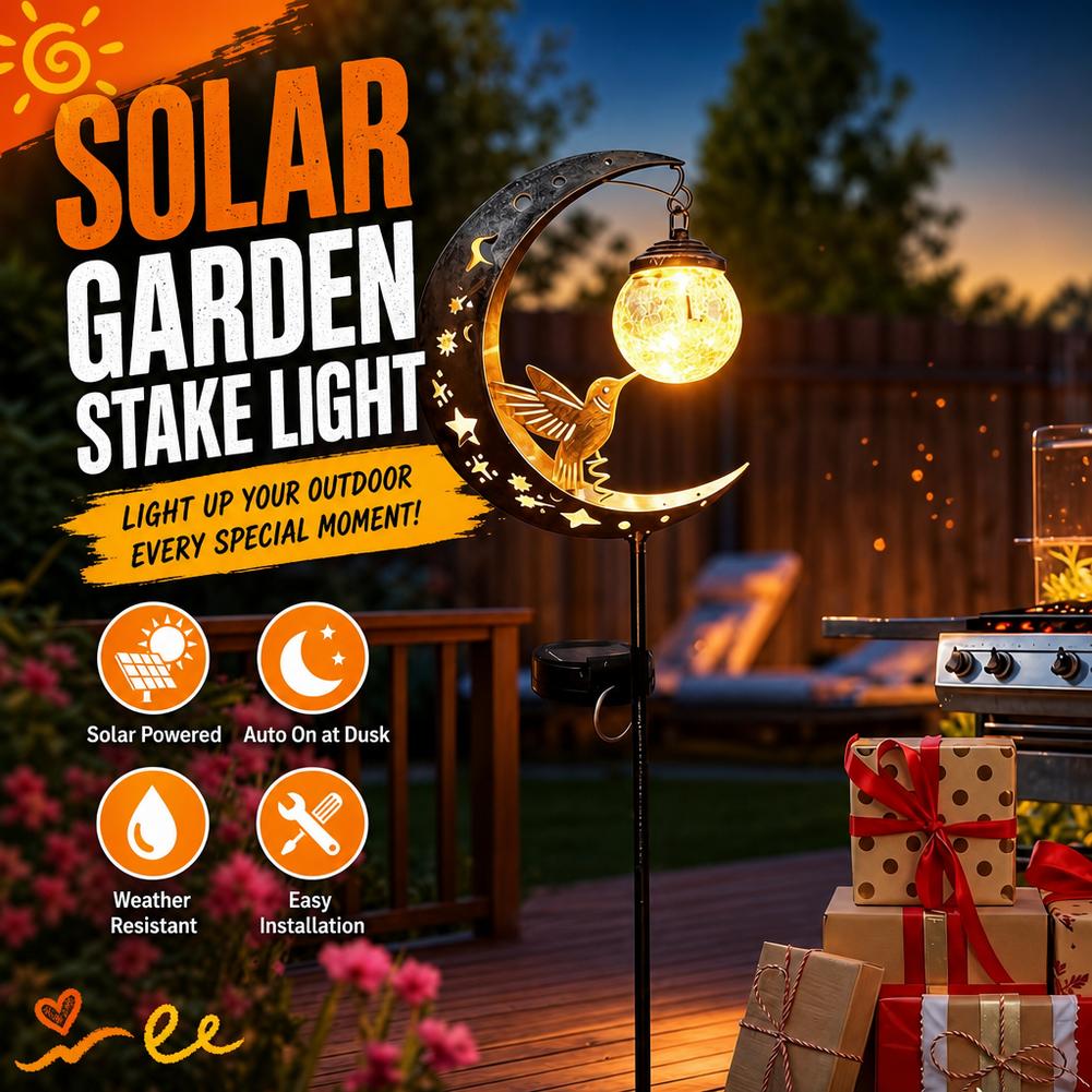 Outdoor Lighting Yard Stakes - Luminária Solar para Jardim em Ferro