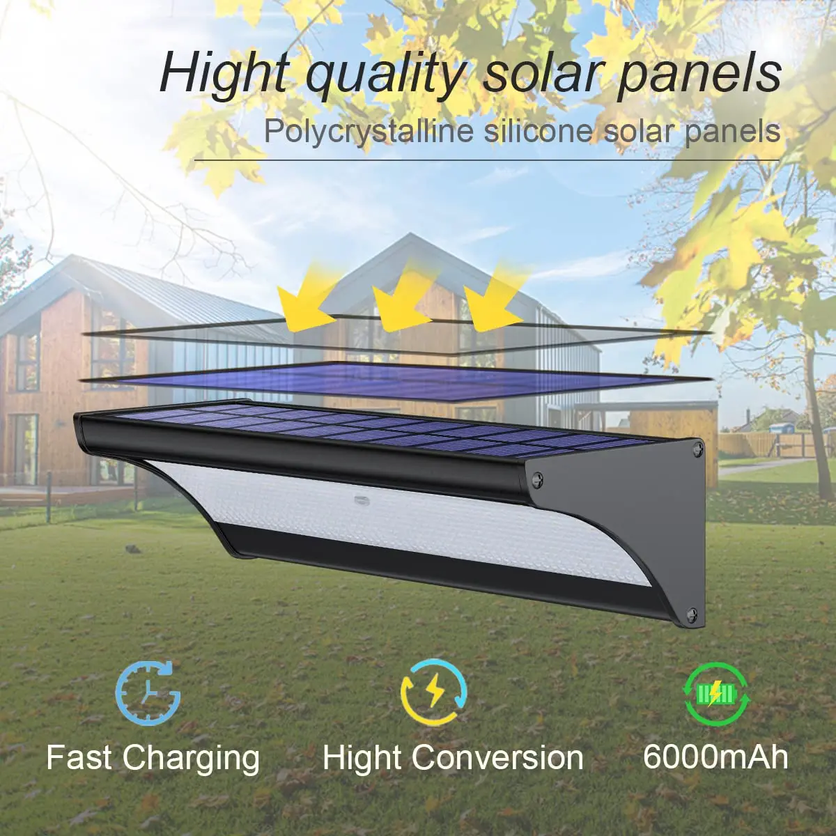 60/48led luz de parede solar a - Solar Wall Sconce avaliação e preço