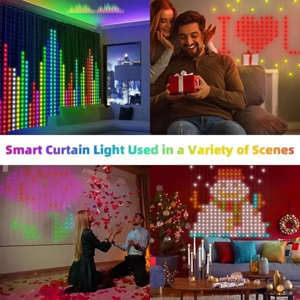 Luzes de Cortina LED Pixel par - Outdoor Lighting For Christmas avaliação e preço