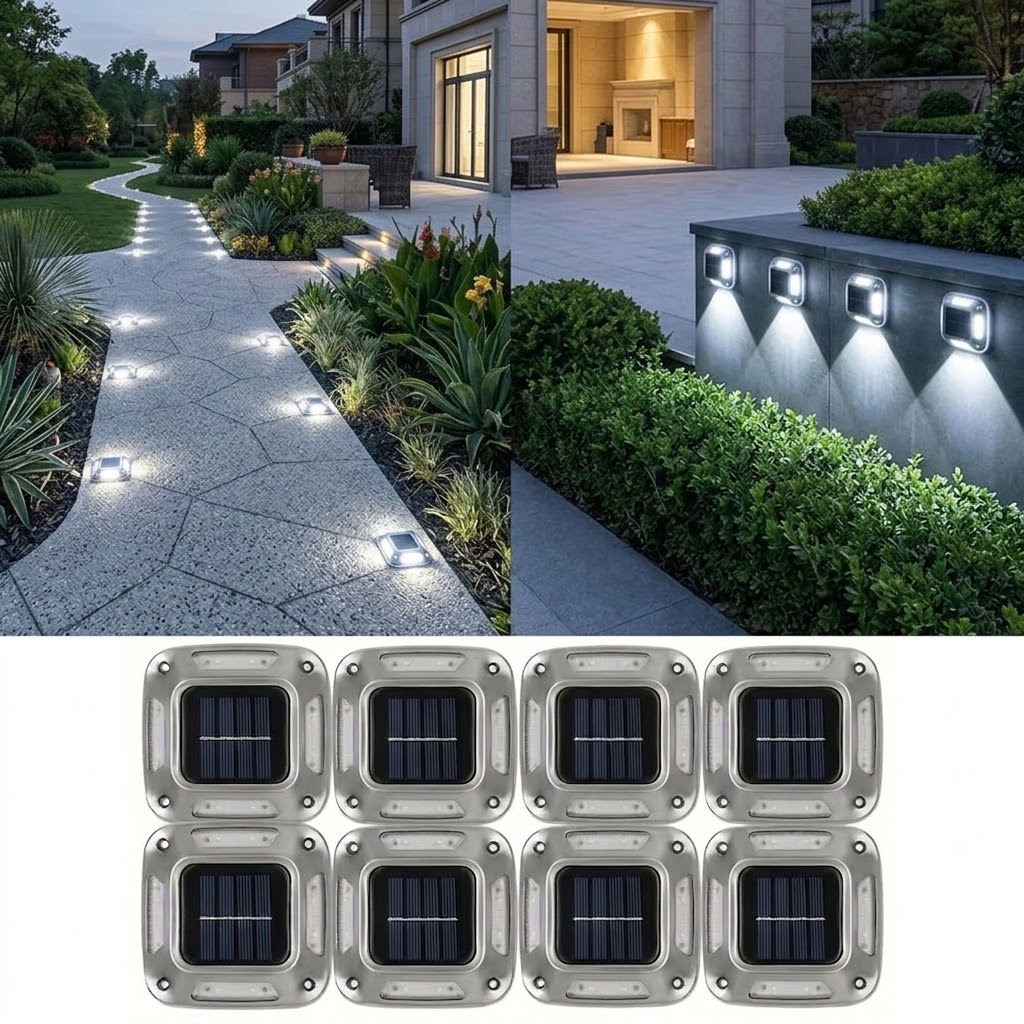 8 Peças de Luzes Solares para  - Outdoor Lighting Ground Fixtures avaliação e preço