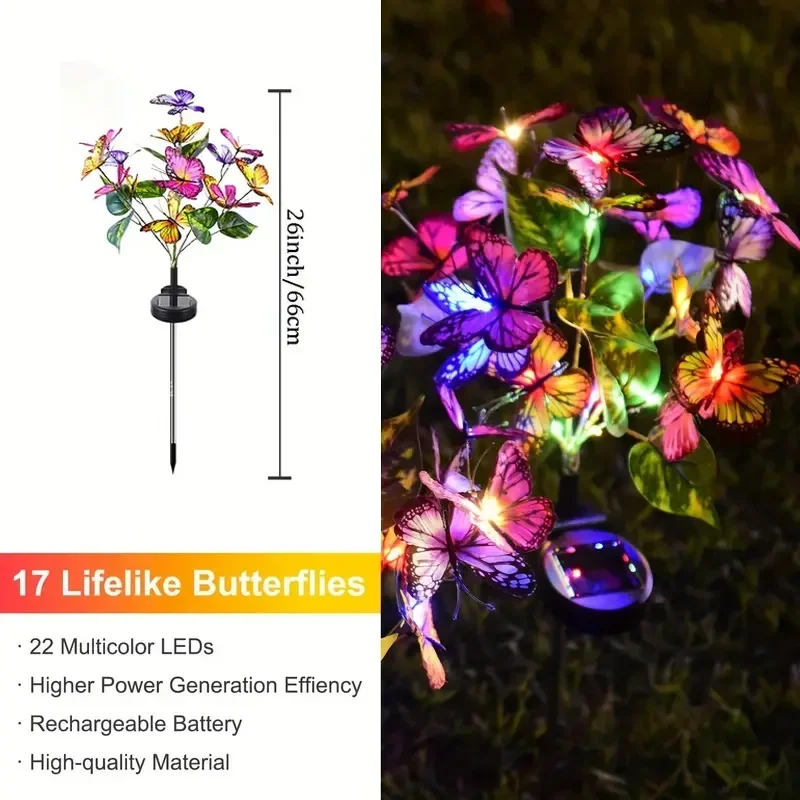 Solar led borboleta luzes do j - Outdoor Lighting For Christmas avaliação e preço