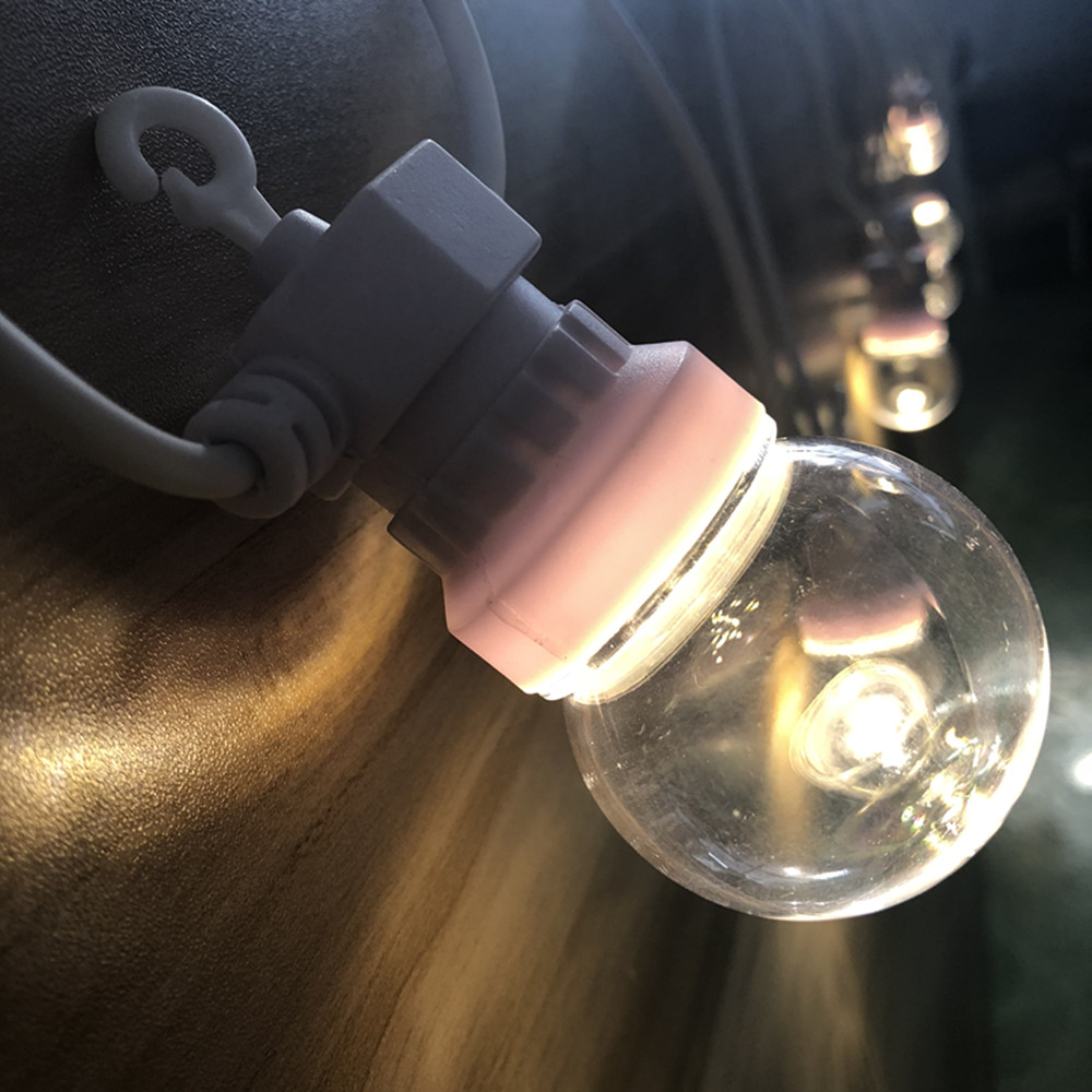 Ip65 g50 cabo branco bola leit - Lighting Wedding Outdoor avaliação e preço