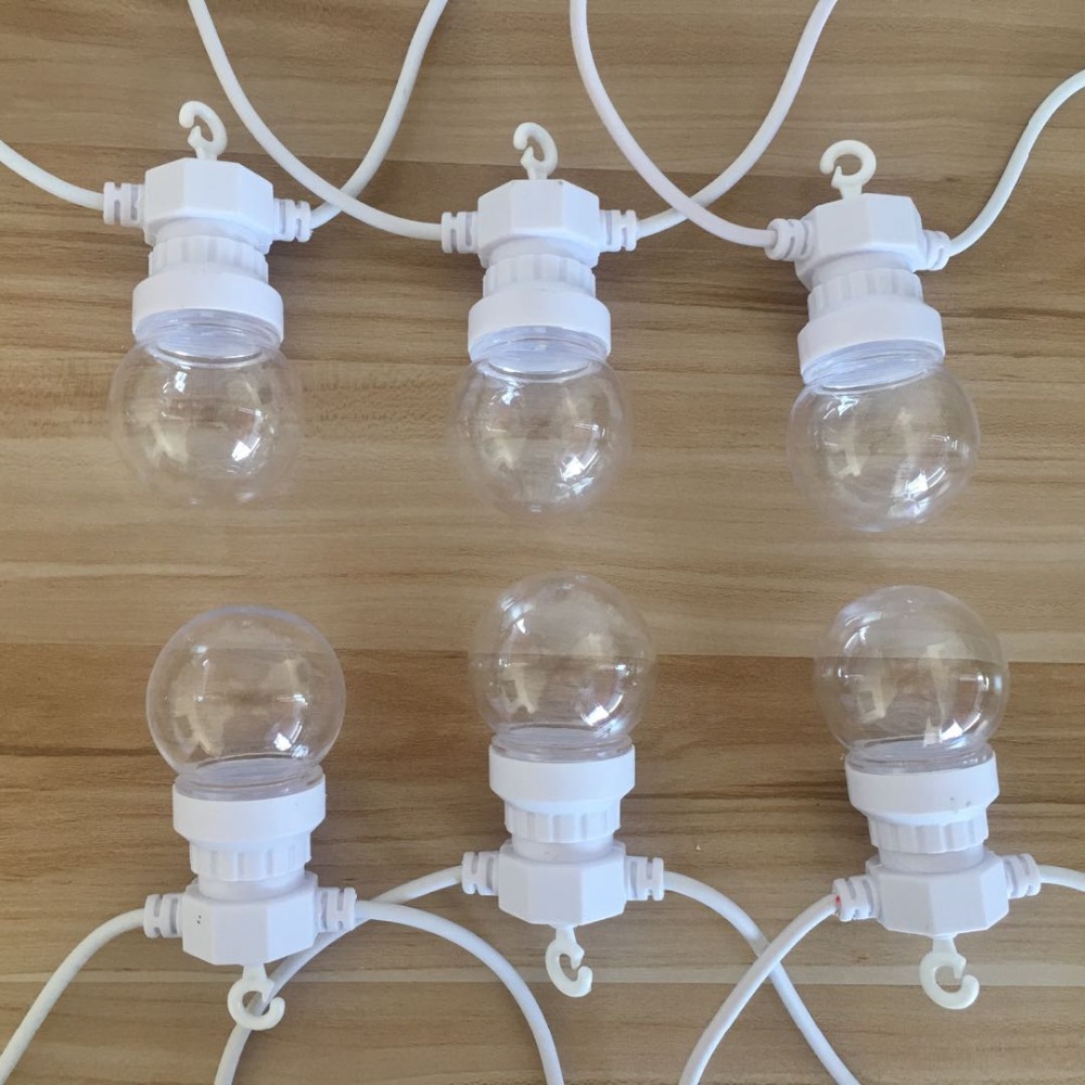 Ip65 g50 cabo branco bola leit - Lighting Wedding Outdoor avaliação e preço