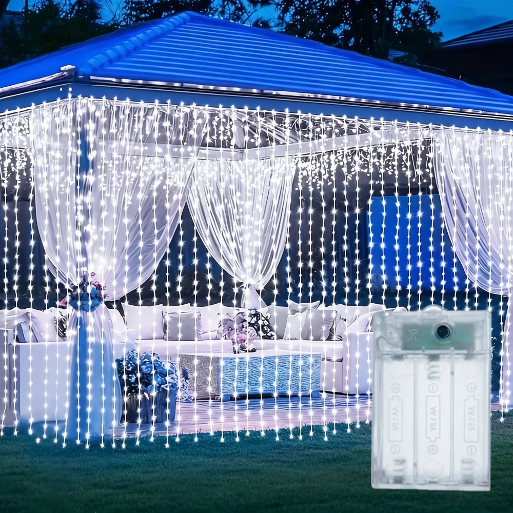 Luzes de Cortina LED para Nata - Xmas Outdoor Lighting Decorations avaliação e preço
