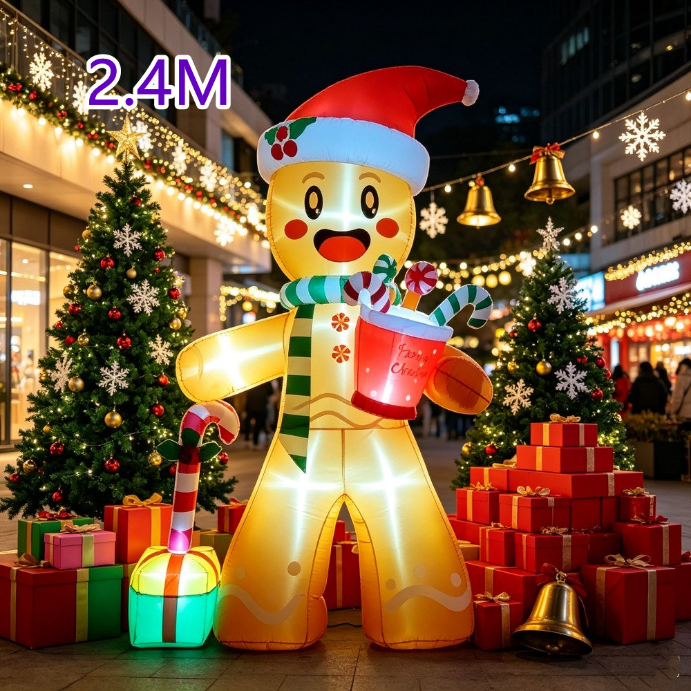 Homem de Gengibre Inflável de  - Outdoor Lighting For Christmas avaliação e preço