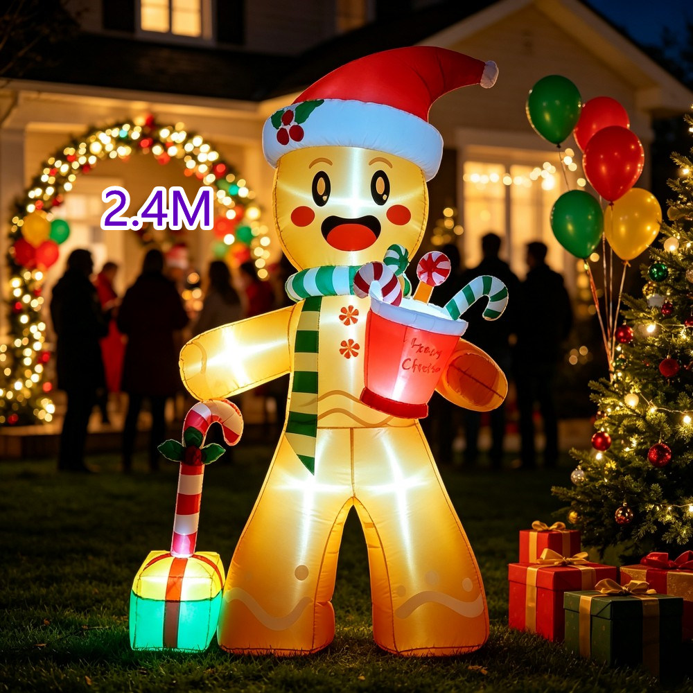 Homem de Gengibre Inflável de  - Outdoor Lighting For Christmas avaliação e preço