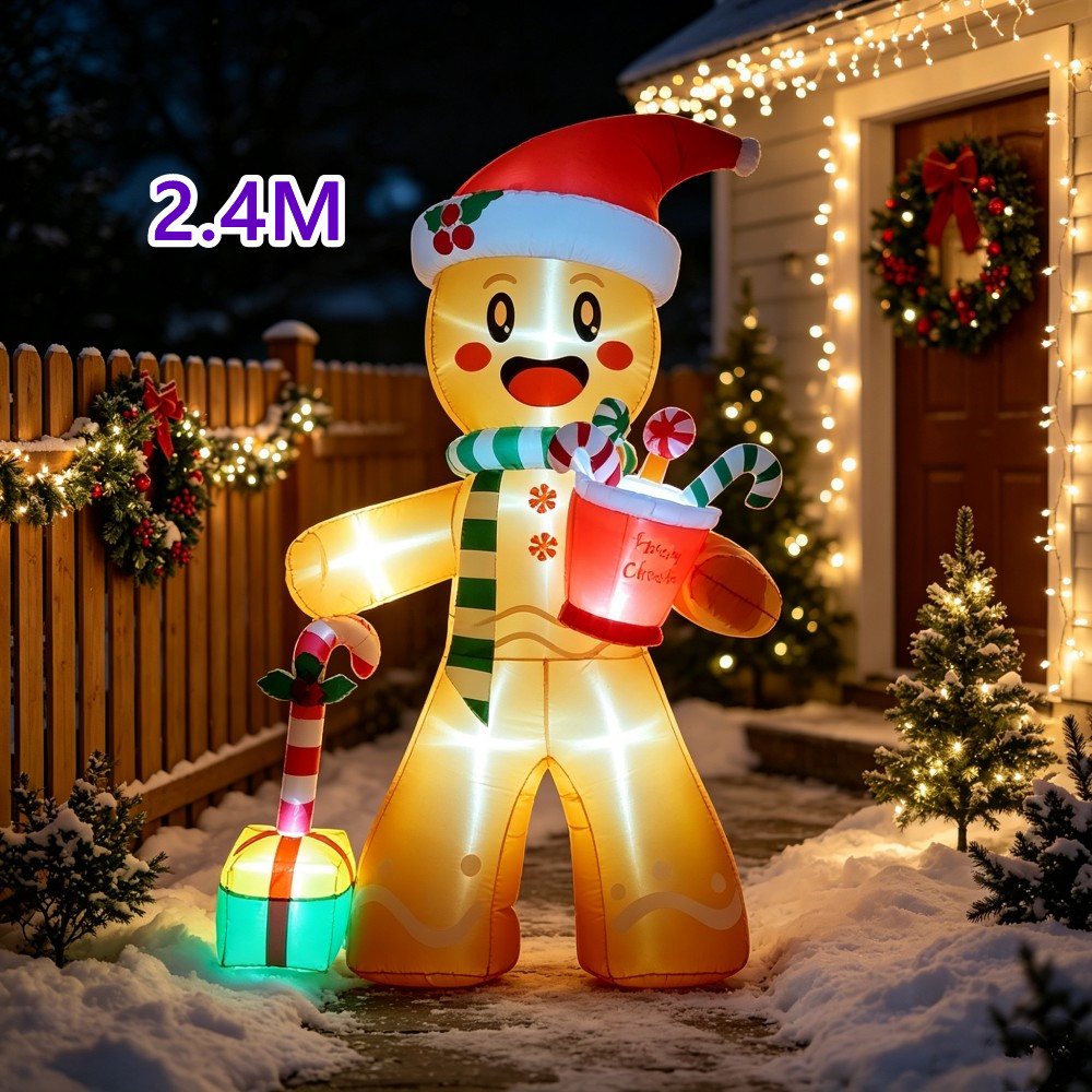 Homem de Gengibre Inflável de  - Outdoor Lighting For Christmas avaliação e preço