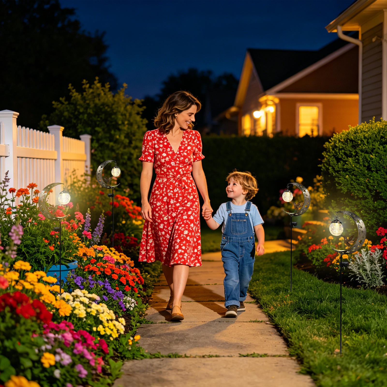 Luzes solares para jardim, est - Outdoor Lighting Yard Stakes avaliação e preço