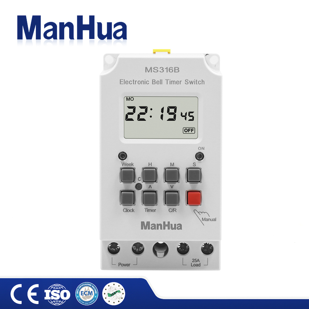 ManHua MS316B 220V 25A 68 ON T - Outdoor Lighting Timer Switch avaliação e preço