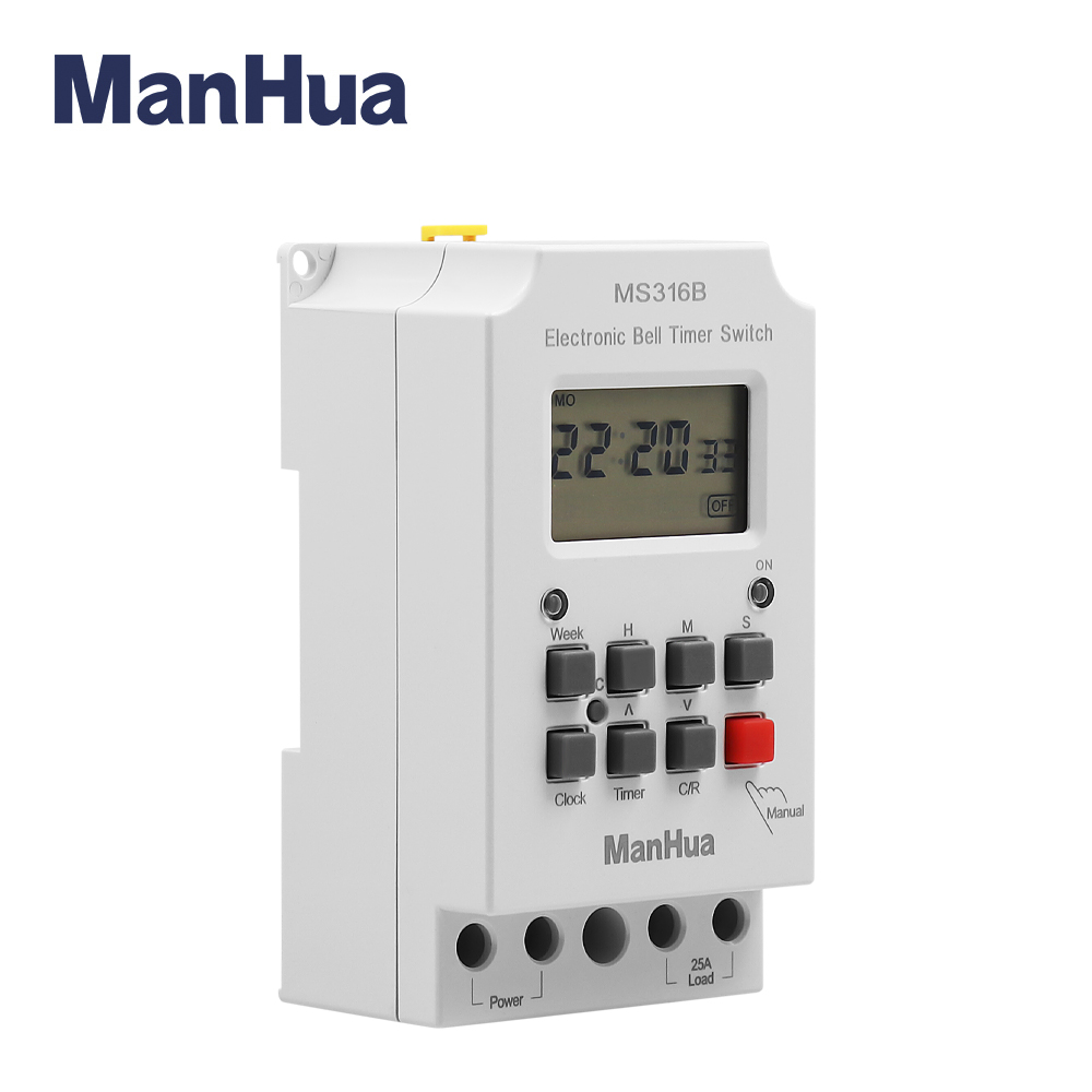 ManHua MS316B 220V 25A 68 ON T - Outdoor Lighting Timer Switch avaliação e preço
