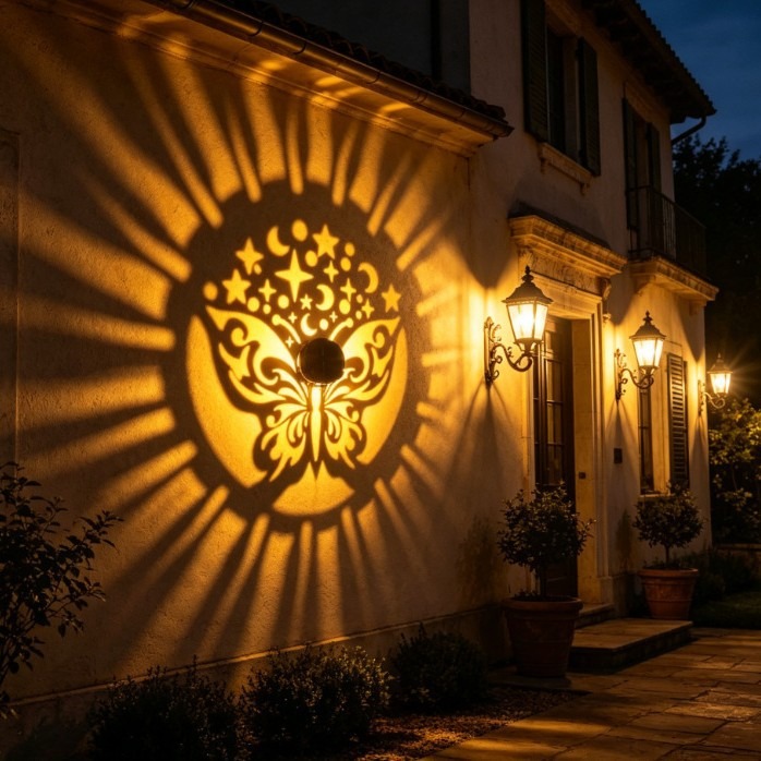 Projetor Solar Borboleta Manda - Solar Wall Sconce avaliação e preço