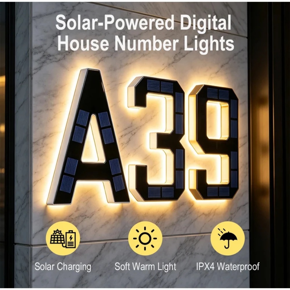 Luz de Número de Casa Solar à  - Solar Wall Sconce avaliação e preço