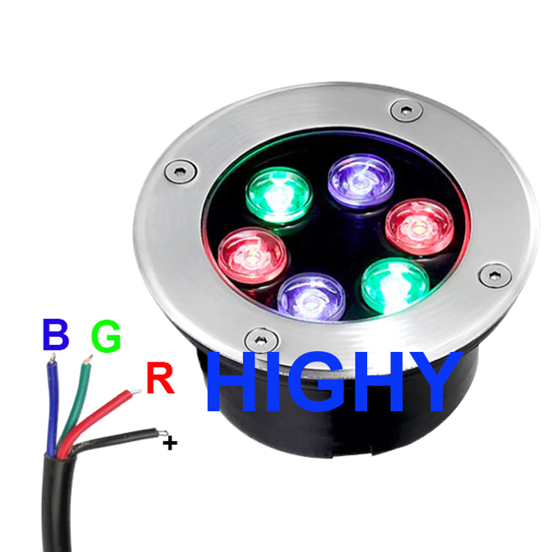 4 fios rgb led luz subterrânea - Outdoor Lighting Underground Wiring avaliação e preço