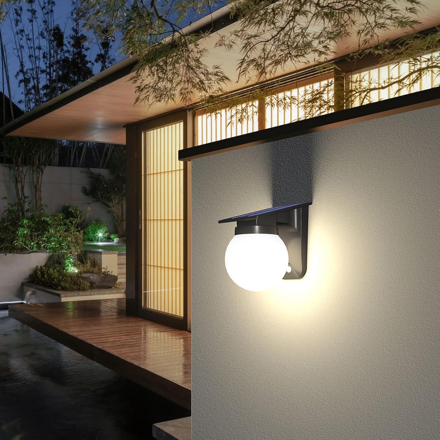 Esfera solar luzes de parede a - Solar Wall Sconce avaliação e preço