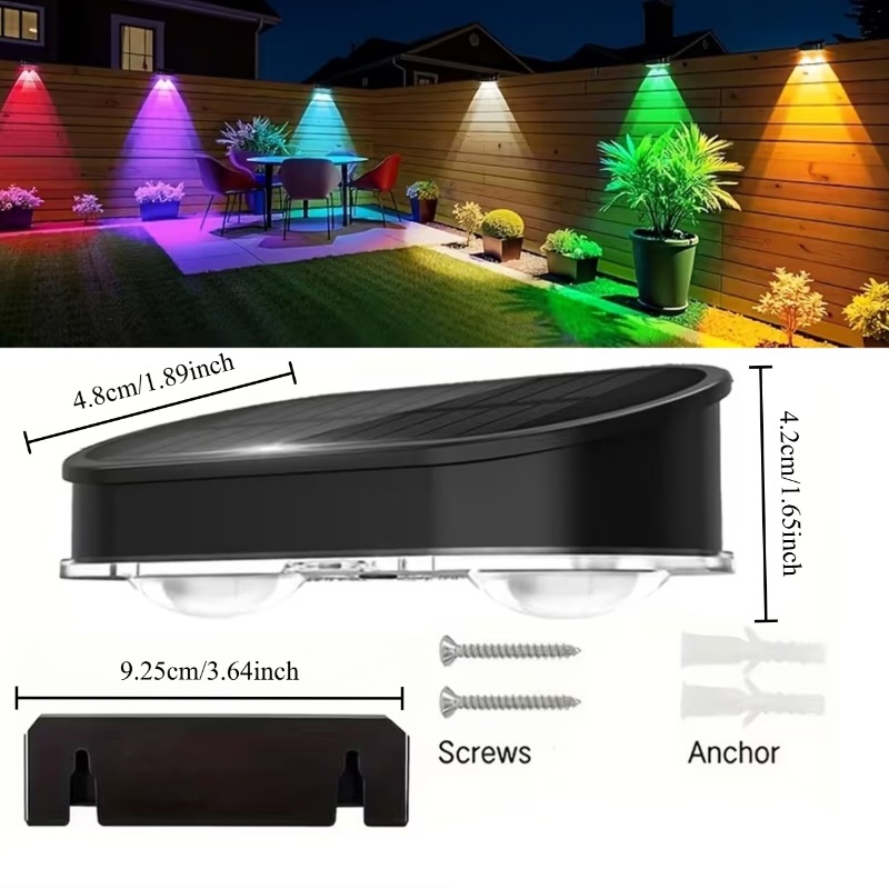 Luz Solar RGB para Cerca IP44, - Solar Wall Sconce avaliação e preço