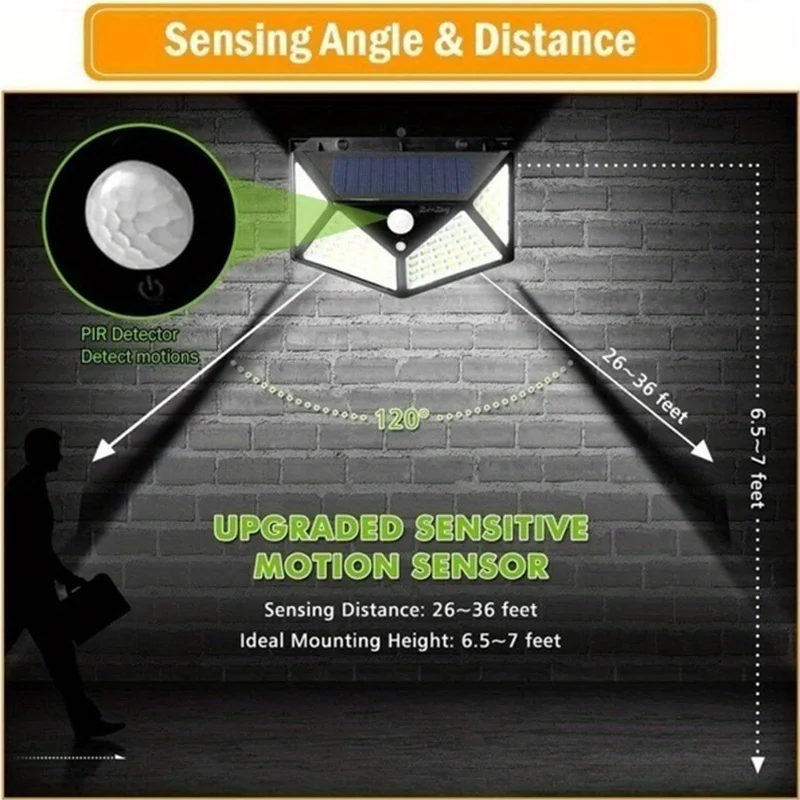 100led multifuncional lâmpada  - Motion Sensor Outdoor avaliação e preço