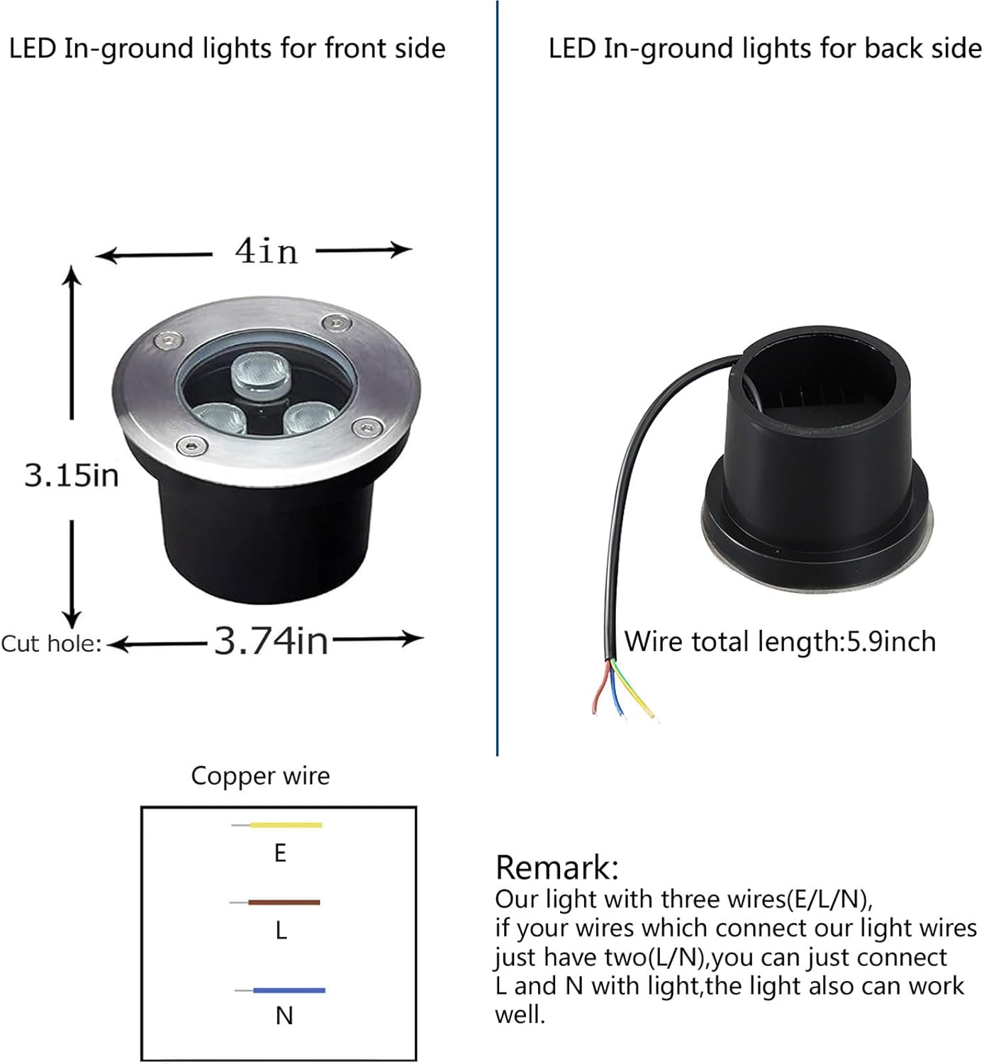Pacote com 4 Luzes de Jardim E - Outdoor Lighting Underground Wiring avaliação e preço