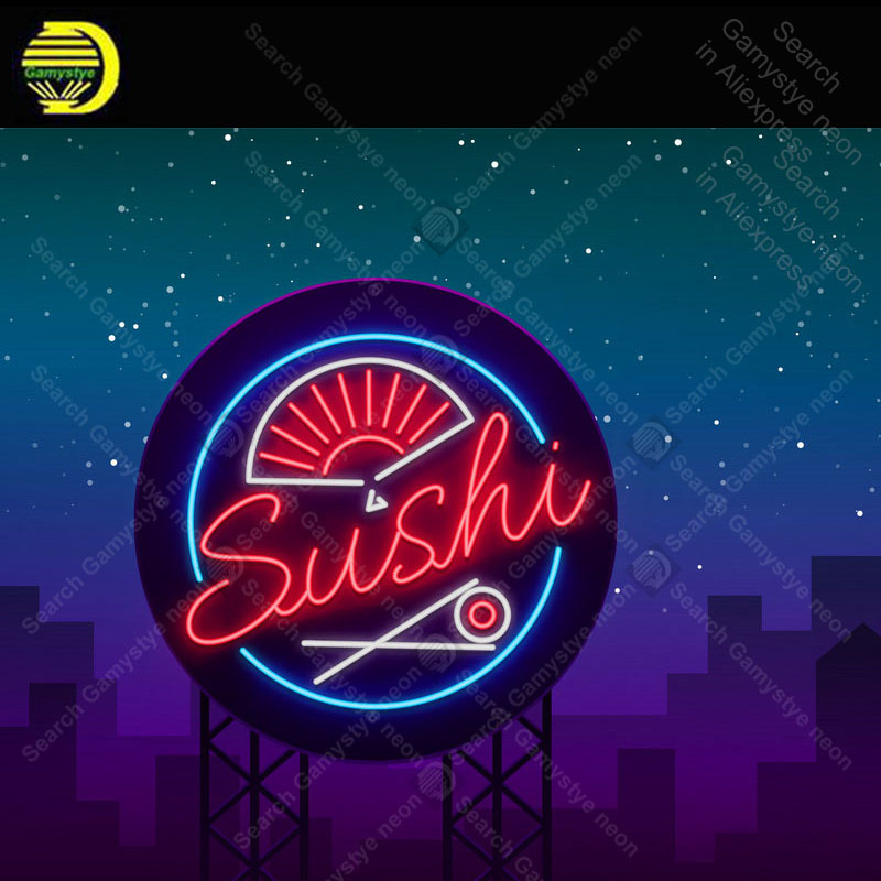 Sinal de néon para sushi logot - Outdoor Lighting Expressions avaliação e preço