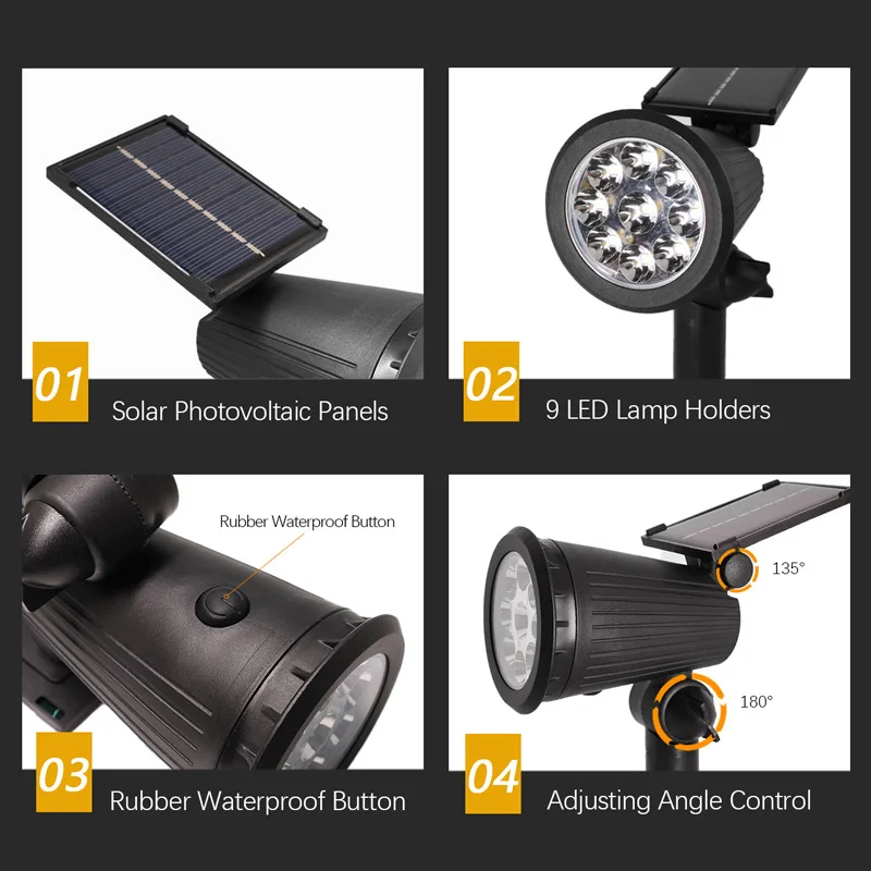 1/2PCS Luzes Solares para Pais - Solar Wall Sconce avaliação e preço