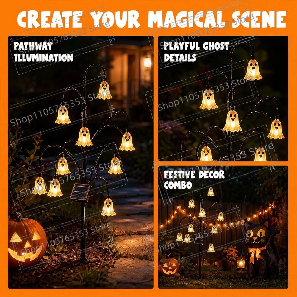 Lanterna Solar de Halloween pa - Outdoor Lighting Yard Stakes avaliação e preço
