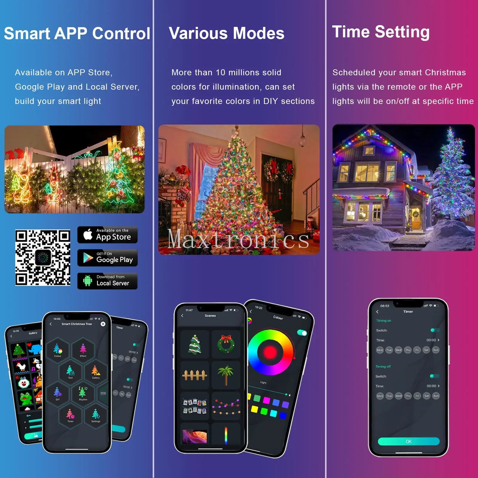 Inteligente 4 estilos rgb ws28 - Xmas Outdoor Lighting Decorations avaliação e preço